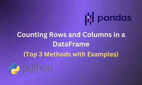 rows and columns in pandas dataframe