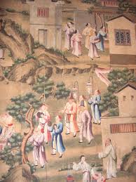Pastelltöne erscheinen dezent und nicht so aufdringlich; Chinesische Tapete Wikipedia