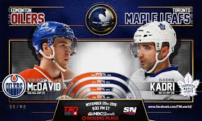 Nhl scoring leader connor mcdavid was held without a point for the oilers in three. Game 22 Oilers Vs Maple Leafs Game Card Nov29 Leafs