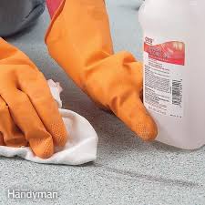 remove tough vinyl flooring stains diy