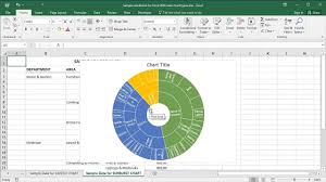 Microsoft Excel 2016 Creating Sunburst Charts