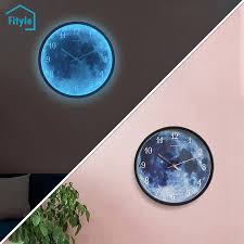 Fityle 30cm 12 Wall Clock Round Battery