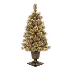 China 4 Ft Sparkling Pine Potted Artificial Christmas Tree