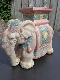 India Elephant Side Table Terracotta