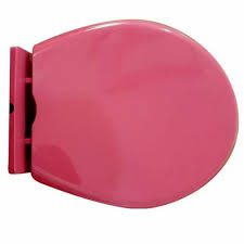 Plastic Oval Pink Toilet Seat Cover