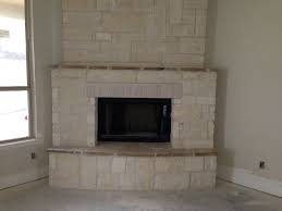 White Austin Stone Fireplace