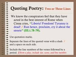 Quoting poetry the mla handbook offers specific guidelines for quoting poetry. Quoting Poems