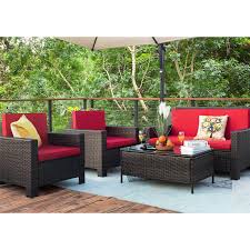 homall 5 pieces outdoor patio furniture