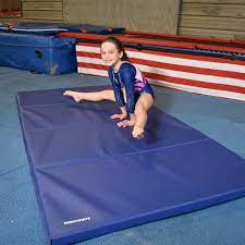 4x8x2 gymnastics folding gym mat blue
