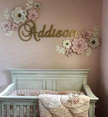 Glitter Nursery Wall Letters Baby Girl