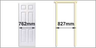 what size is a standard door lining