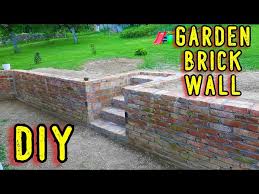 Brick Garden Wall With Steps From