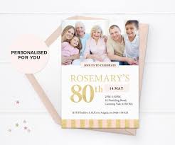 80th Birthday Invites 80th Birthday Invitations 80th Etsy