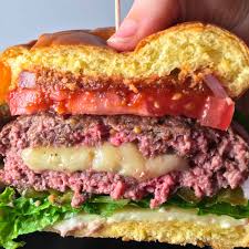 air fryer burgers stuffed with cheese