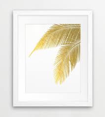 palm leaves palm prints leaf print gold