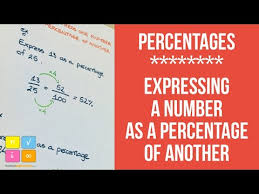 expressing a number as a percene of