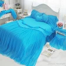 blue lace duvet cover princess bedding