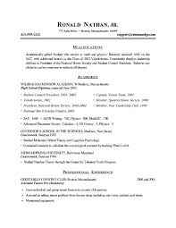 College Resume Examples For High School Seniors Example