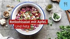 Rezept – Rotkohlsalat mit Apfel und Feta - YouTube