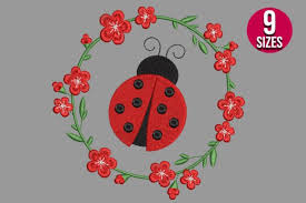 ladybug wreath creative fabrica