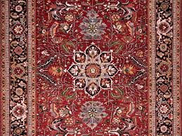 serapi oriental rug orange red color