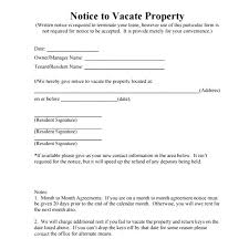 Eviction Notice Example Notice To Tenant To Vacate Property Free