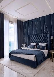 Suede Fabric Blue Wall Panel Upholstery
