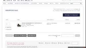 how to use a promo code at ralph lauren