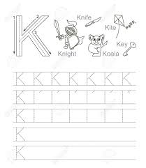 Vector Exercise Illustrated Alphabet Learn Handwriting Tracing