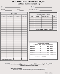 Free Vehicle Maintenance Log Service Sheet Templates For Excel Word