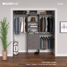 basic plus wood closet system kit