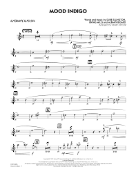 Mood Indigo Alternate Alto Sax By Mark Taylor Jazz Ensemble Digital Sheet Music