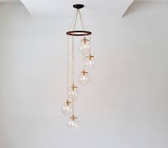 Spiral Bubble Chandelier Six Hanging