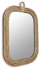 nautical rope wall mirror beach style