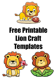 3 free printable lion craft templates