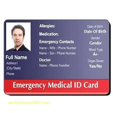 Auto Insurance Id Card Template With Emergency Com And Car Medical