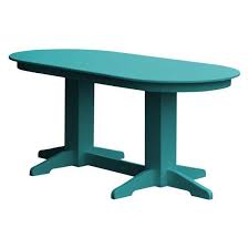 Recycled Plastic Oval Dining Table