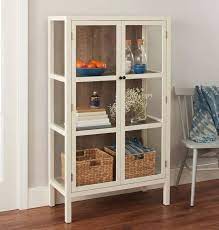 Rustic Library Cabinet With Glass Doors