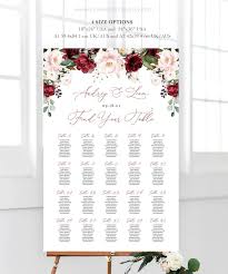 Seating Chart Sign Printable Wedding