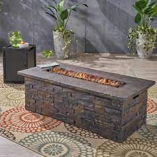 May 27, 2021 · on average, it costs between $185 and $3,000 to install a rectangular fire pit. Noble House Deacon 56 In X 18 75 In Rectangular Concrete Propane Fire Pit In Natural Stone 53153 The Home Depot