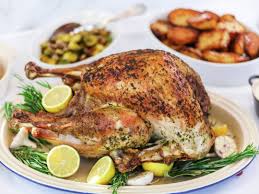 roast turkey with lemon parsley and