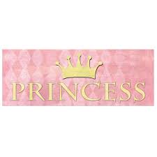 Pink Princess Canvas Wall Art 24x9