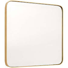 Small Square Gold Wall Mirror