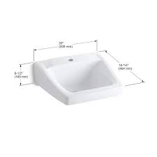 Kohler K 2007 0 Kingston Wall Mount Bathroom Sink White