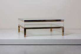 Coffee Table In Brass And Chrome