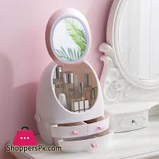 led hd mirror makeup storage box