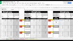 Google Sheets Workout Template Magdalene Project Org