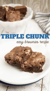 triple chunk chocolate brownies