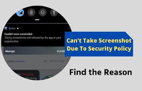 cant take screenshot due to security