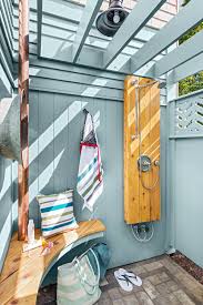 Beach house are a must cheap outdoor shower ideas. Both Fun And Functional An Outdoor Shower Is A Sought After Amenity At Any House Near The Beac Outdoor Gathering Space Outdoor Shower Enclosure Outdoor Shower